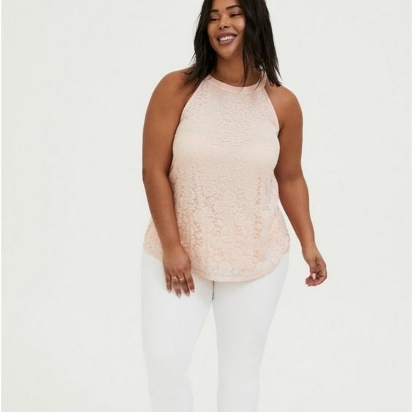 Torrid Lace High Neck Tank - Picture 1 of 10